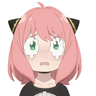 😭 Anya Forger Spy × Family Anya, Anime, Spy x Family, menangis, imut whatsapp sticker