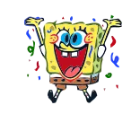 ☺️ SpongeBob SquarePants Спанч Боб, мультфильм, Nickelodeon, счастливый, Квадратные Штаны telegram sticker