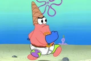🕸 Patrick Star Spongebob Squarepants desenho animado, Patrick, Bob Esponja, engraçado, fralda whatsapp sticker