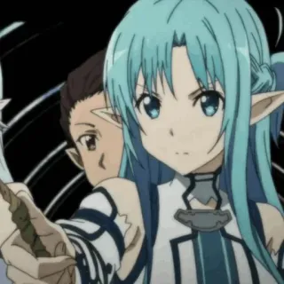 💞 Asuna Sword Art Online anime, elf, sword, mage, character, fantasy whatsapp sticker