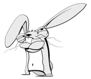 🤤 królik, zajączek, kreskówka, zwierzę, humor, postać telegram sticker