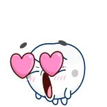 😍 사랑, 눈, 하트, 귀여운, 행복한, 이모티콘 telegram sticker