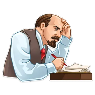 ✍ Lenin Lenin, figura politica, comunista, Unione Sovietica, leader telegram sticker