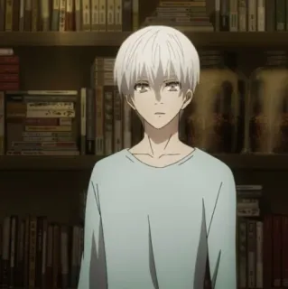 🇦🇴 Ken Kaneki Tokyo Ghoul Anime, Manga, Ken Kaneki, Tokyo Ghoul, Personaggio, Capelli Bianchi telegram sticker