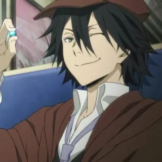 🔍 Ranpo Edogawa Bungou Stray Dogs anime, Ranpo Edogawa, Bungou Stray Dogs, detective, manga, wink telegram sticker