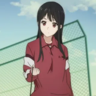 🍙 Anime, Mädchen, Cartoon, Schuluniform, Sport whatsapp sticker