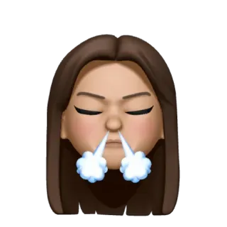 ❤️ emoji, respiração, vapor, calma, estressado whatsapp sticker