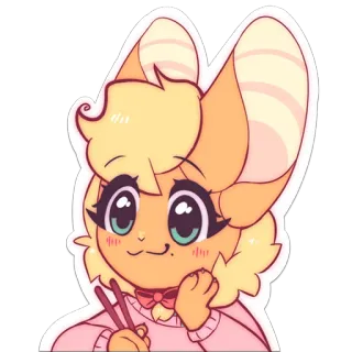 🥢 lindo, anime, kawaii, animal, dibujos animados, palillos chinos, comida telegram sticker