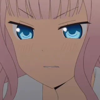 😡 Chika Fujiwara Kaguya-sama: Love Is War Anime, Chika, Kaguya-sama, tóc hồng, dễ thương, cô gái whatsapp sticker