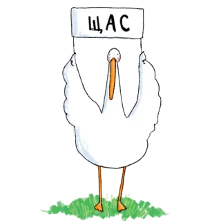 ⏱ ЩАС 새, 황새, 만화 telegram sticker