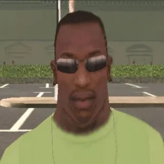 😎 CJ Grand Theft Auto: San Andreas CJ, Grand Theft Auto, San Andreas, videogame, personagem whatsapp sticker