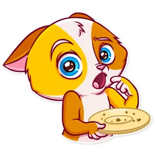 🍴 gatto, cartone animato, ciambella, carino, animale, sticker telegram sticker