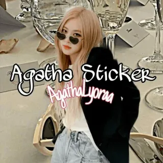 ‼️ Agatha Sticker
AgathaLyoraa pegatina, persona, mujer, gafas de sol corazón, retrato, moda, mesa puesta whatsapp sticker