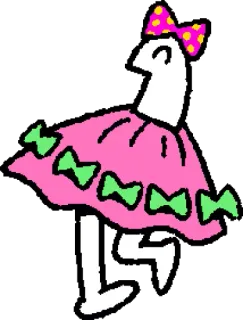 💁‍♂️ Cartone animato, Disegno, Adesivo, Uccello, Rosa, Vestito telegram sticker