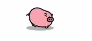 🐷 pig, animal, cartoon, cute, pink telegram sticker