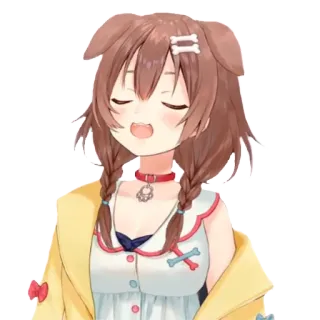 🦴 Inugami Korone Anime, Cane, Vtuber, Korone whatsapp sticker