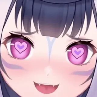❤️ Аниме, Милый, Сердечки, Глаза, Каваий telegram sticker