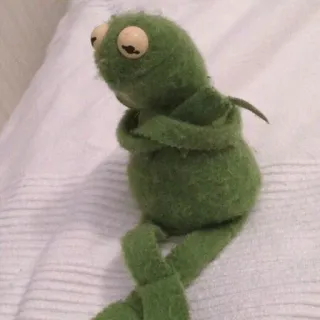 😏 Kermit the Frog verdrietig, kikker, pop, groen, kermit telegram sticker