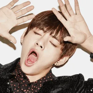 😴 V V, BTS, K-pop, singer, person, celebrity telegram sticker