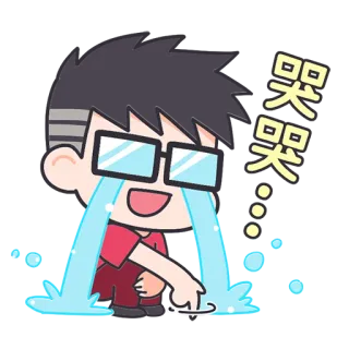 😢 哭哭... piangere, triste, cartone animato, emoticon, cartone animato che piange, lacrime telegram sticker
