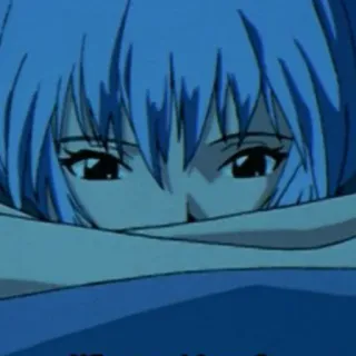 📓 Rei Ayanami Neon Genesis Evangelion Anime, Mädchen, Rei Ayanami, Neon Genesis Evangelion, Traurig whatsapp sticker