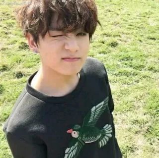😉 Jungkook K-pop, Cantante, Artista, Musica, Occhiolino telegram sticker