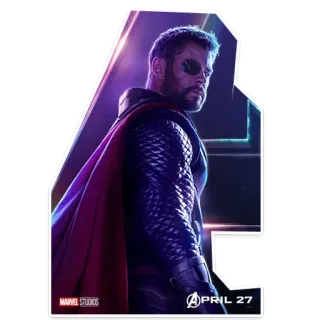 👌 Thor Avengers APRIL 27 filme, super-herói, marvel, vingadores, thor telegram sticker