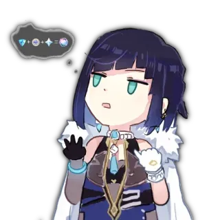 🤔 Yelan Genshin Impact Yelan, Genshin Impact, anime, gra wideo, naklejka, fanart telegram sticker