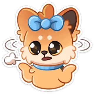 🤷‍♀️ anjing, lucu, kartun, hewan, stiker whatsapp sticker