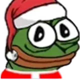 😳 Pepe the Frog pepe, frog, santa, christmas, holiday whatsapp sticker