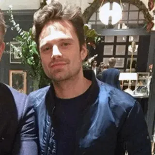 😐 Sebastian Stan актер, знаменитость, мужчина, портрет telegram sticker