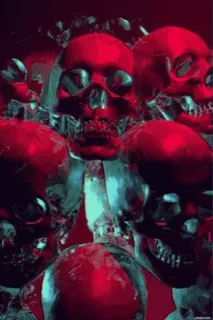 💀 череп, кости, жуткий, страшный, ужасы telegram sticker