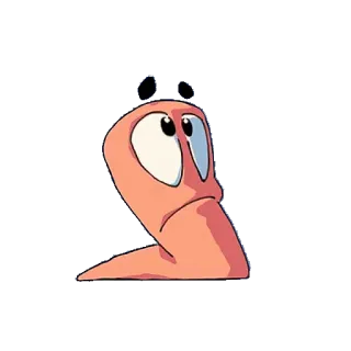 😔 Earthworm Jim เอิร์ธเวิร์มจิม, การ์ตูน, หนอน, เรโทร, ตัวละคร, วิดีโอเกม telegram sticker