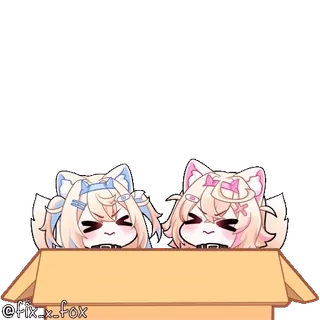 🐶 Fuwawa Abysgard and Mococo Abysgard Hololive telegram sticker