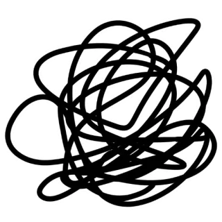😓 scribble, black lines, doodle, abstract, messy telegram sticker