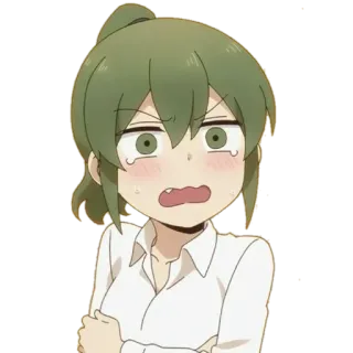 😂 Anime, Kartun, Gadis, Terkejut, Ekspresi, Khawatir telegram sticker