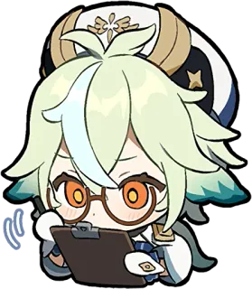 🤓 Sucrose Genshin Impact 애니메이션, 원신, 설탕, 캐릭터, 스티커, 귀여운 telegram sticker
