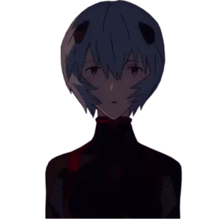 😟 Rei Ayanami Neon Genesis Evangelion Anime, Rei Ayanami, Neon Genesis Evangelion, Personagem whatsapp sticker