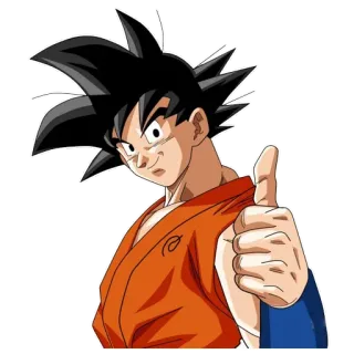 👍 Goku Dragon Ball Anime, Dragon Ball, Goku, Dibujos animados, Pulgar arriba, Positivo whatsapp sticker