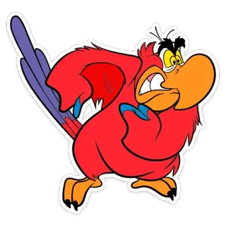 🤭 Iago Aladdin parrot, Disney, Aladdin, Iago, cartoon telegram sticker