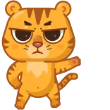 Grumpy tiger whatsapp stickers
