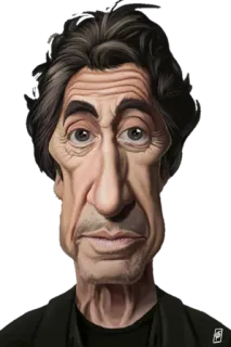 👁 Al Pacino Аль Пачино, актер, карикатура, портрет, знаменитость telegram sticker