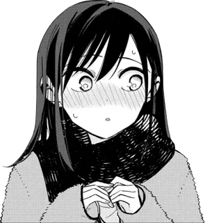 😳 Аниме девушка, Румянец, Милый, Манга, Смущенный, Стеснительный telegram sticker