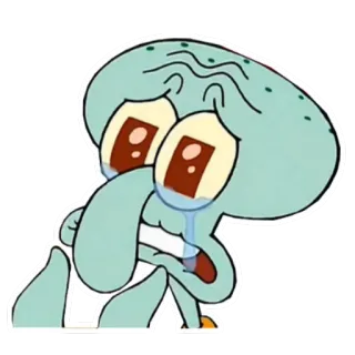 😢 Squidward Spongebob Squarepants Squidward, crying, sad, Spongebob Squarepants, cartoon, character, Nickelodeon telegram sticker
