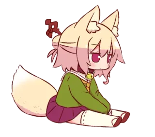 ❤️ Аниме, Милый, Лиса, Животное, Каваий telegram sticker