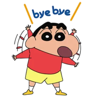 👋 Shin-chan Crayon Shin-chan bye bye Shin-chan, Anime, Perpisahan, Kartun, Selamat tinggal, Pergi telegram sticker