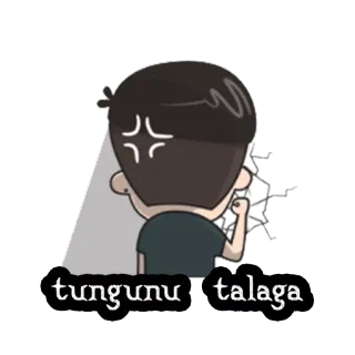 🙄 tungunu talaga zangado, frustrado, desenho animado, tagalo, irritado whatsapp sticker