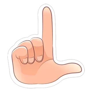 👆 hand gesture, loser, finger, insult telegram sticker