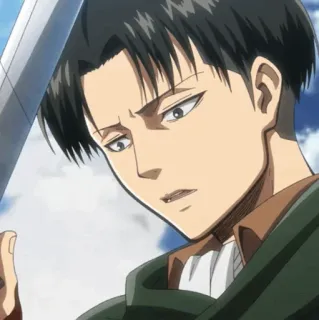 🔗 Levi Ackerman Attack on Titan Anime, Atak Tytanów, Levi Ackerman, Postać, Fanart telegram sticker