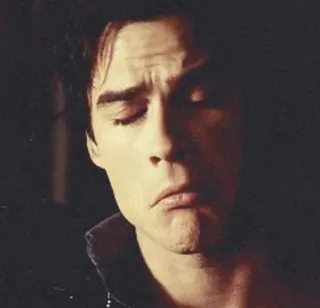 🦇 Damon Salvatore The Vampire Diaries Damon Salvatore, Pamiętniki Wampirów, wampir, twarz, wyraz, nastrój, portret, serial telegram sticker